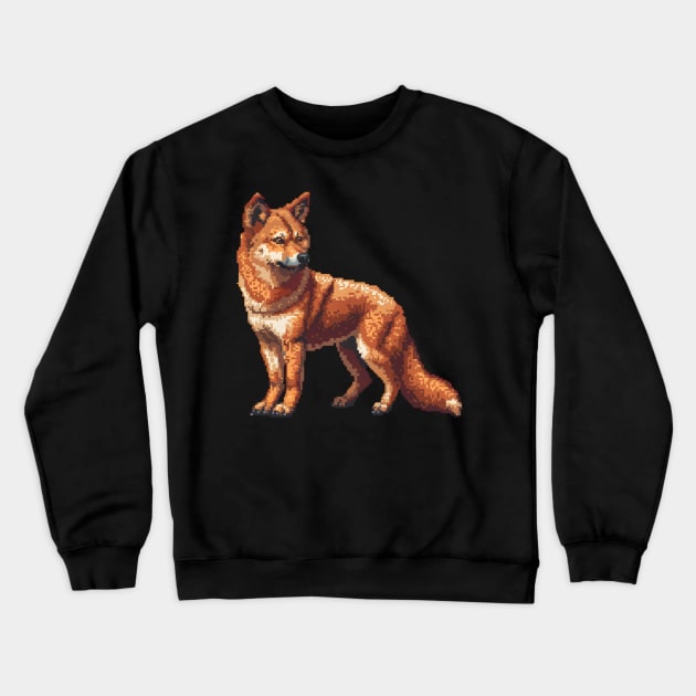 Pixel Dingo Crewneck Sweatshirt by Animal Sphere